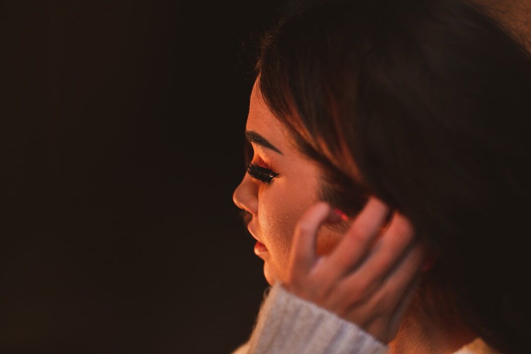 woman listening attentively
