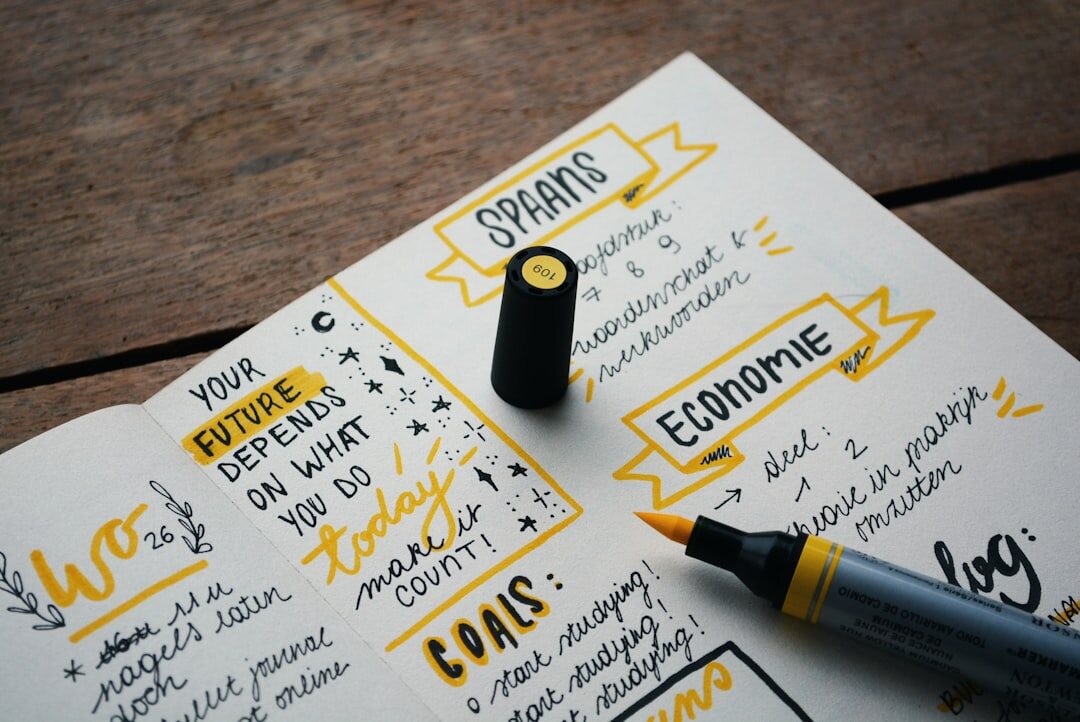 person setting daily goals
