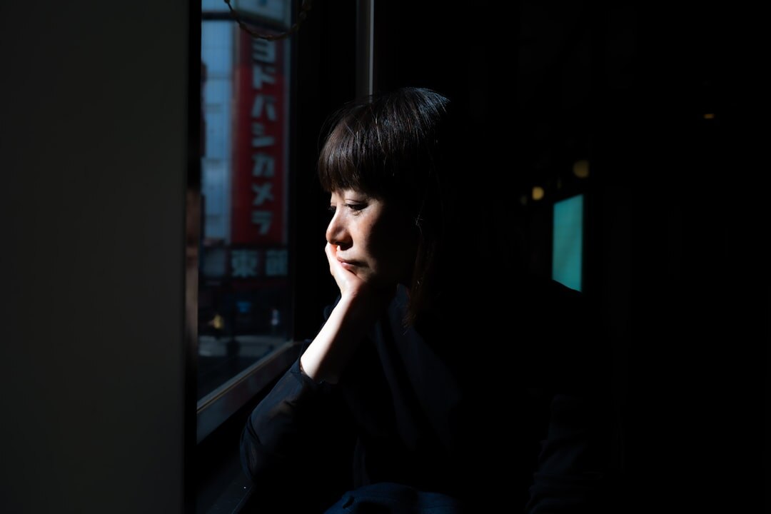 person reflecting alone